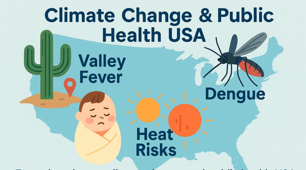Climate change and public health USA - Valley Fever, Dengue spread