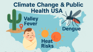 Climate change and public health USA - Valley Fever, Dengue spread